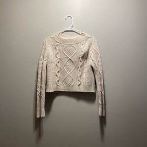 Crop cream sweater